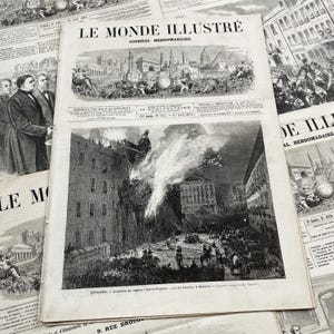 Années 1870 - Superbe journal « Le monde illustré » avec de belles gravures - Hebdomadaire français de 1872 - 16 pages
