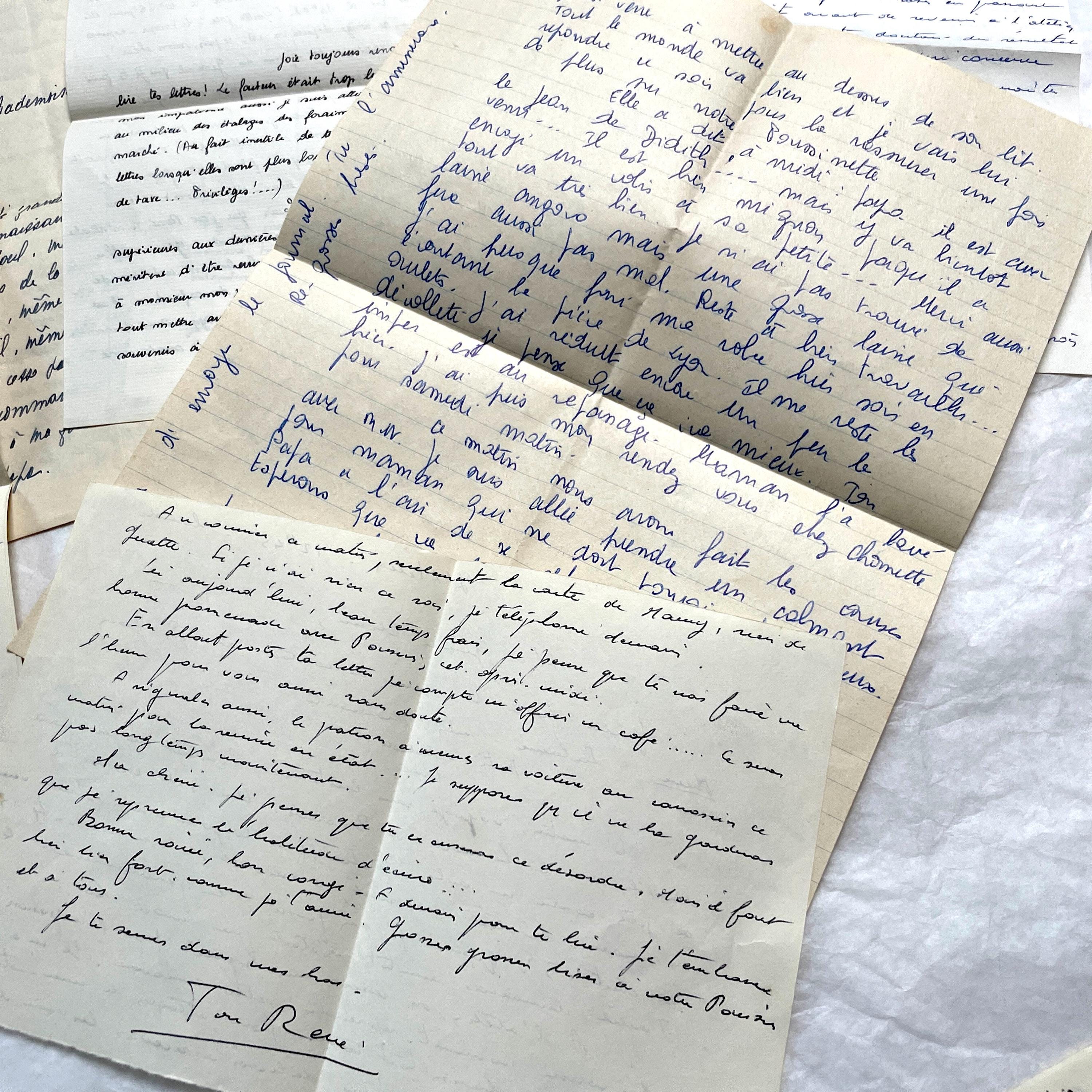 1950s - Set of 10 French Handwritten Letters - European Ephemera - Etsy