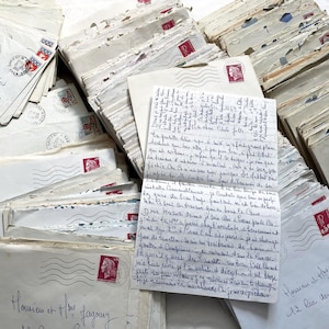 Década de 1960 - Década de 1970 - 5 o 10 cartas de una madre a su hija y a su yerno - Cartas escritas a mano en su sobre