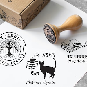 Timbro Ex Libris personalizzato, Timbro Exlibris personalizzato, Goffratura di libri personalizzati, Timbro Ex Libris autoinchiostrante, Regalo per gli amanti dei libri, Regalo topo di biblioteca