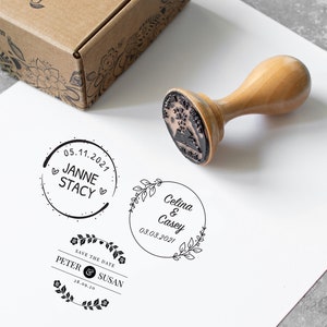 Stamp for anniversary gift, Wedding Stamp, Newlywed gift, Personalized stamp, Custom Wedding Gift Wrap, Self ink wedding stamp