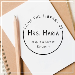 Léelo Me encanta devolverlo Sello, Sello de biblioteca personalizado, Sello de libro autoentintado, Sello personalizado para maestros, Sello de placa de libro, Idea de regalo para maestros