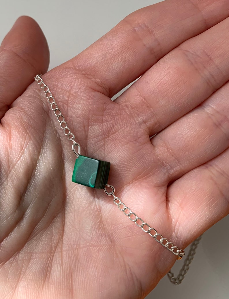 Malachite necklace modern necklace boho necklace malachite jewelry