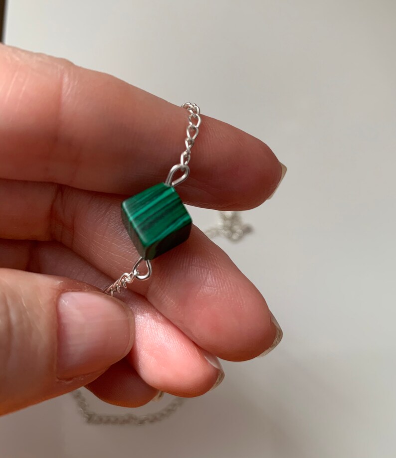 Malachite necklace modern necklace boho necklace malachite jewelry
