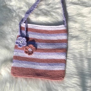 Pastel Crochet Shoulder Bag: Handmade
