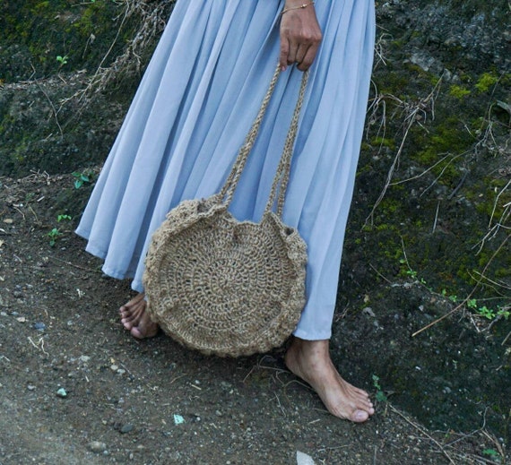 Bolso yute redondo hotsell
