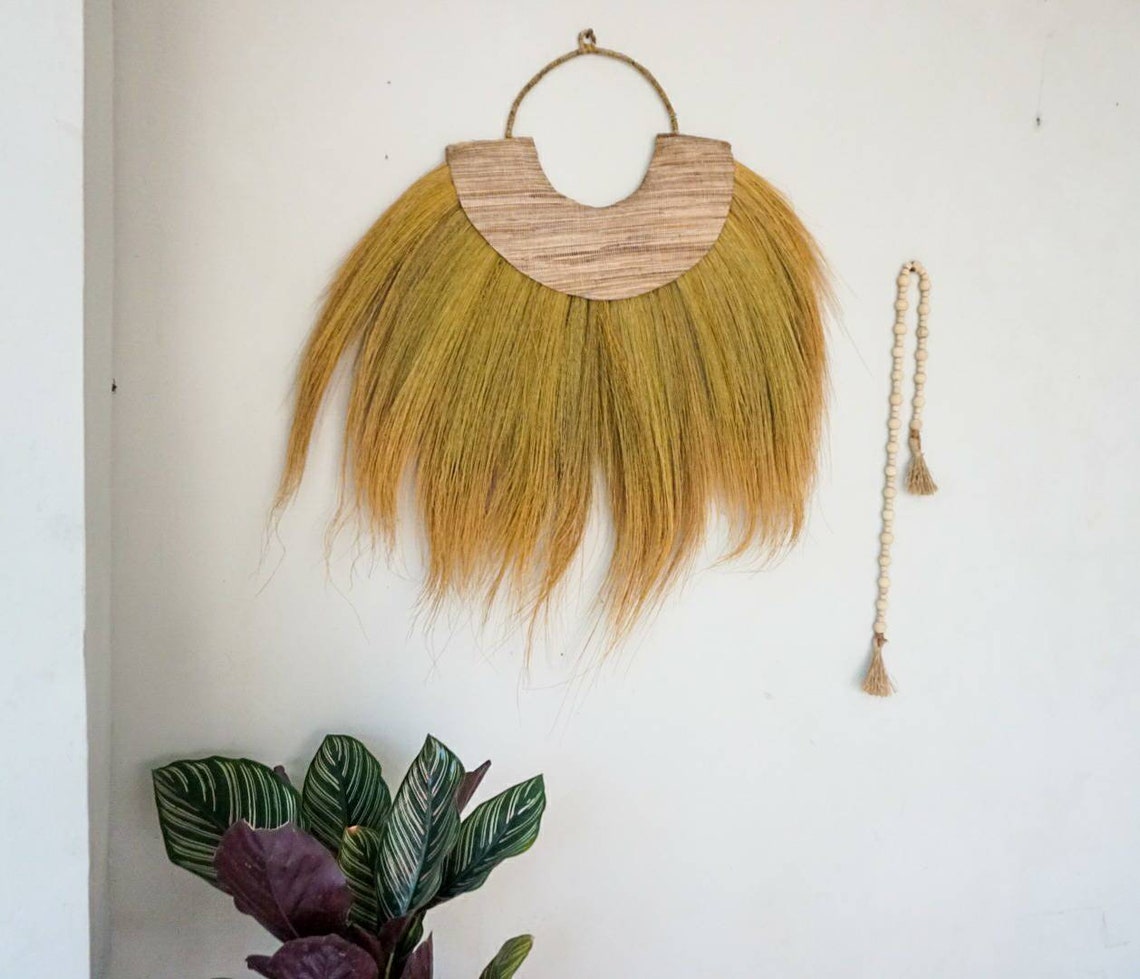 Large Seagrass Wall Hanging Decoration | Natural Wall Home Decor ...