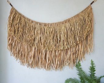 Extra Large Seagrass Wall Hanging | Boho Raffia Wall Decor