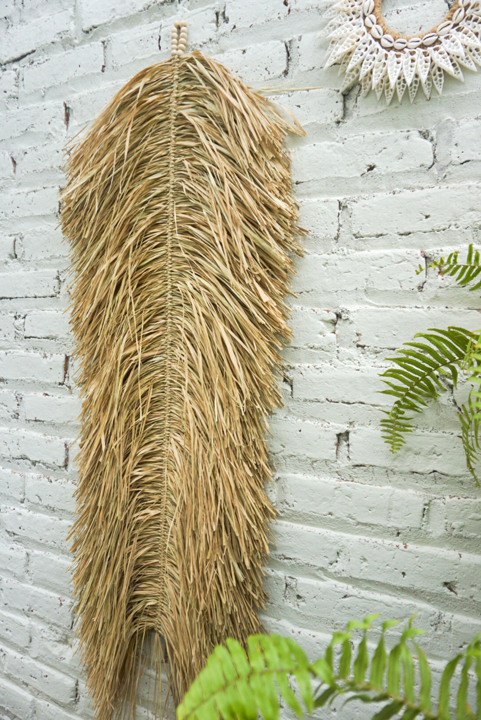 Bali Art Seagrass Natural Wall Hanging Extra Large Fringe Etsy