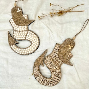 Small Size - Mermaid Boho Nursery Wall Decor: Handmade Sea Shell Art