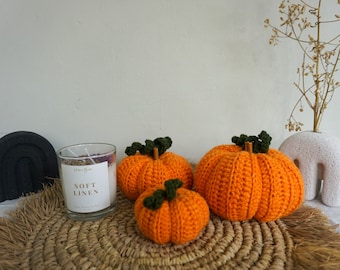 Fall crocheted pumpkin home decor | Handmade pumpkin decoration | Halloween decor crochet pumpkin | Pumpkin autumn decor | Orange Pumpkin