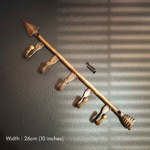 Arrow shape brass hook | solid brass hook | vintage look brass hook