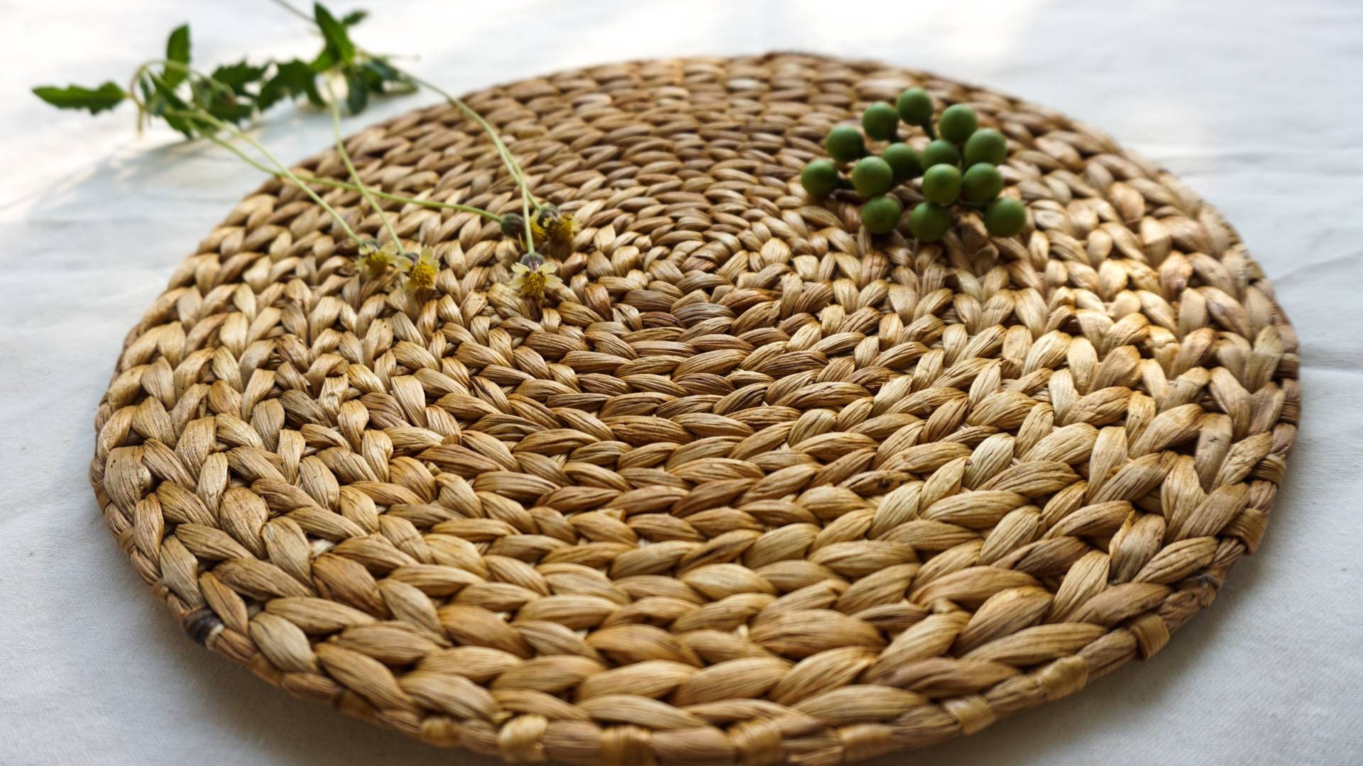 SET OF 6 Water Hyacinth Wicker Placemats Natural Placemats Etsy