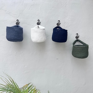 Wall Hanging Basket, Woven Kitchen Storage Organizer, Boho Wall Basket Decor, Lightweight Hanging Organizer, Handmade Home Gift