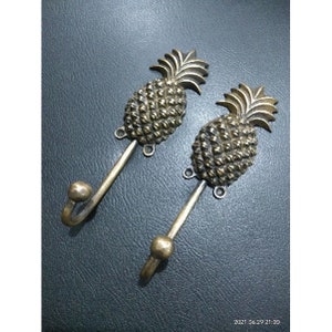 A pairs pineapple shape brass hook | solid brass hook | vintage look brass hook