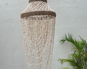 Style 5 Sea Shells Pendant Light | Nautical Chandelier | Boho Coasatal Decor