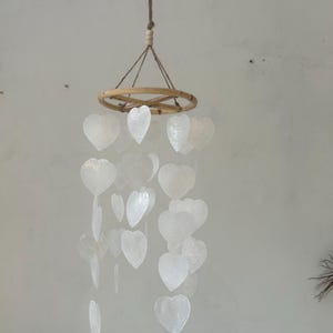 White love capiz shells wind chime