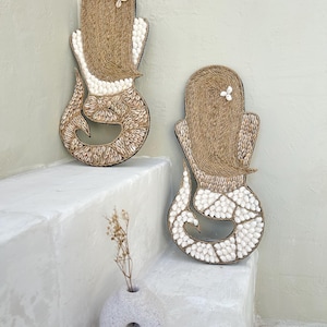 Mermaid Boho Nursery Wall Decor: Handmade Sea Shell Art