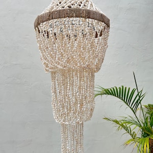 Stil 1 Muscheln Anhänger Linght | Maritimer Kronleuchter | Boho Küsten Dekor