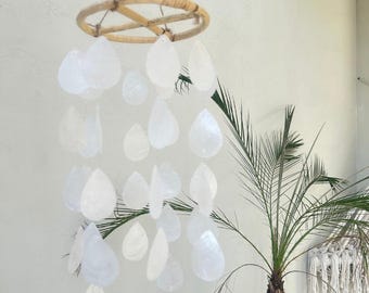 White Water Drop capiz shells wind chime