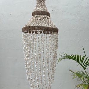 Stil 4 Muscheln Anhänger Linght | Maritimer Kronleuchter | Boho Küsten Dekor