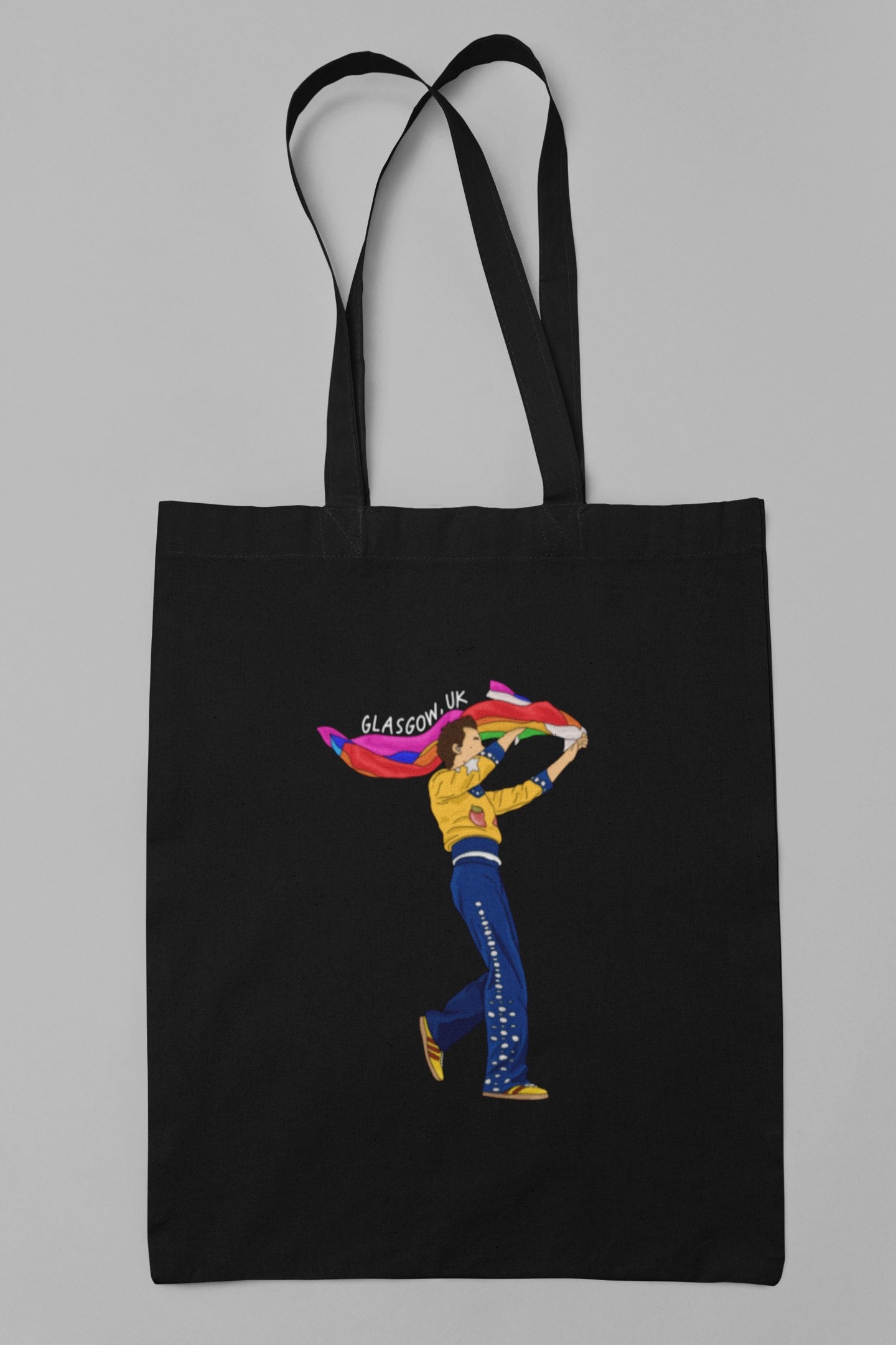 Borse e borsette Sporte e borsine borsa shopper in cotone illustrata Glasgow Clockwork Orange Tote Bag 