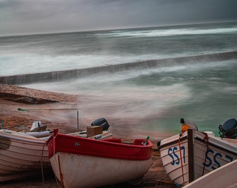 Boats and Seawall at Sennen Cove