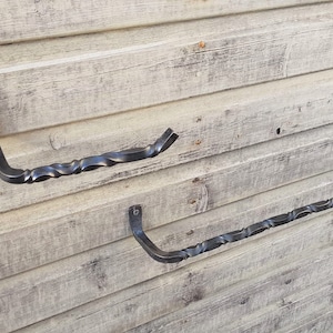 Towel Rail Rack set with Toilet Roll Holder Forged Wrought Iron Steel
