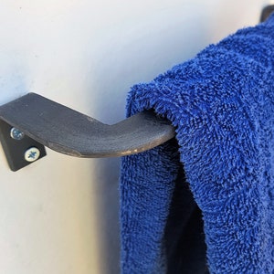 Towel Rail Industrial Style Wrought Iron Hand Crafted