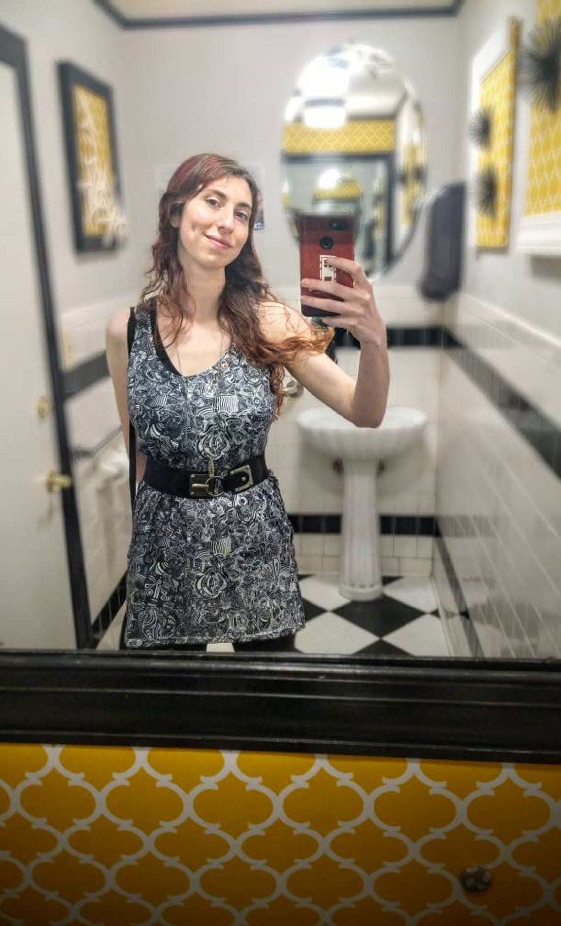 Abstract Art Dress Black and White Dress Line Art Dress Etsy