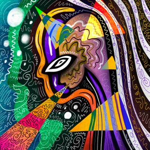 Artsy Rug Trippy Rug Funky Rug Cool Rugs Fun Rugs Colorful Rug 4x6 ...