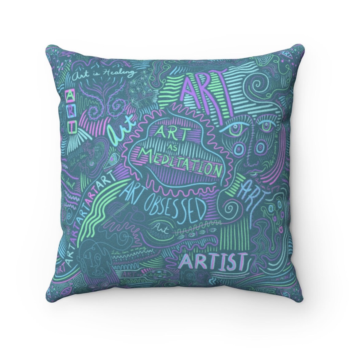 Artist Throw Pillow Artsy Pillow Gift for Artist Gift for Etsy
