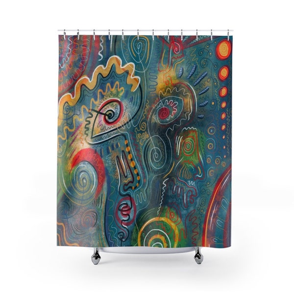Funky Shower Curtain Etsy