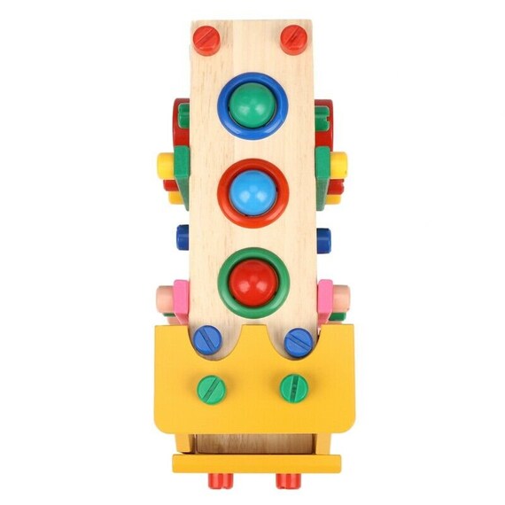 Kids Wooden Bus Shape Sorter Blocks Early Educational Toy for Child Gift 
