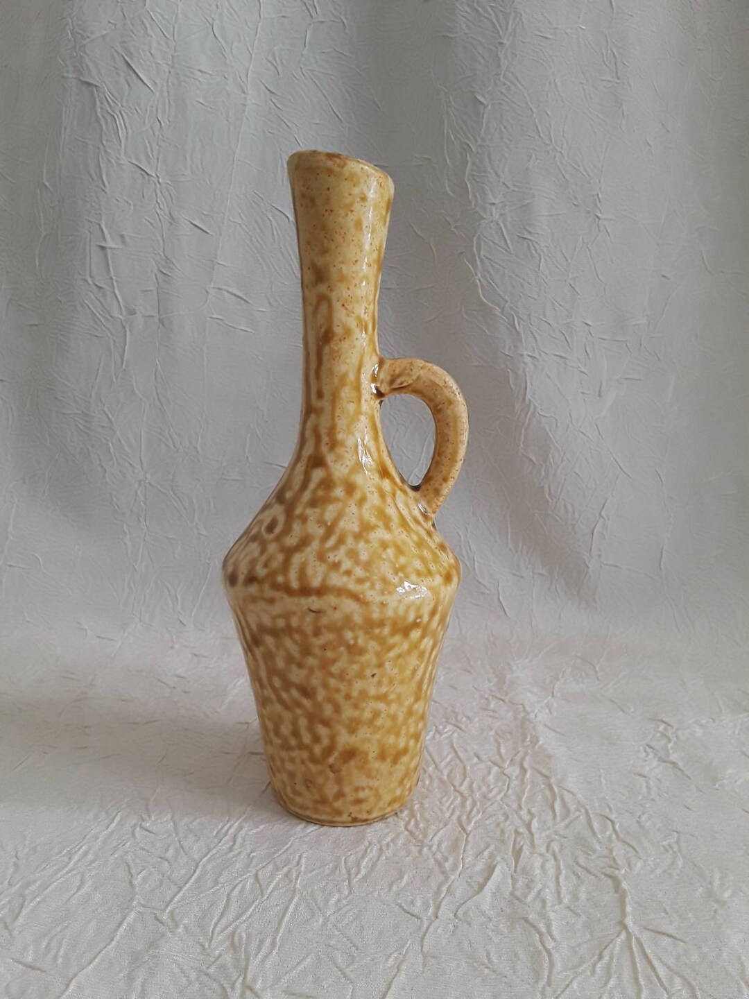 Unique Vintage Small Pottery Pitcher Vase With Salt Glaze Etsy
