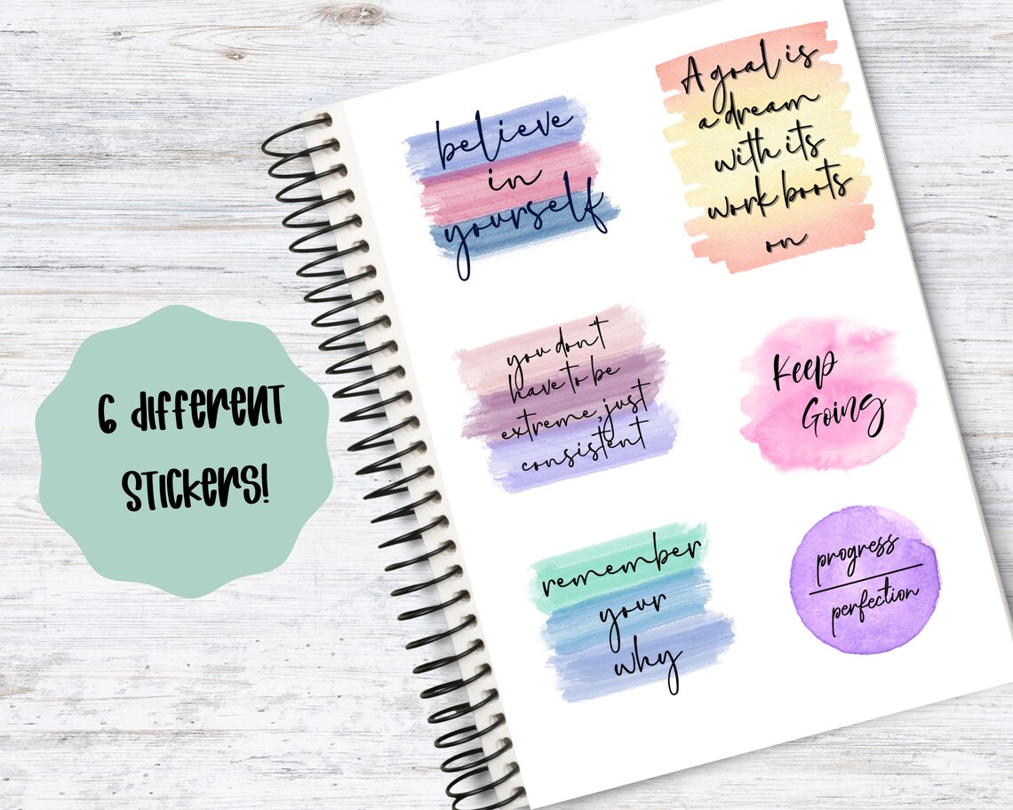 Printable Stickers, Motivational Stickers, Printable Sticker Sheet, Printables Stickers Planner ...