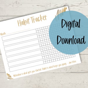 Printable Habit Tracker, Planner Pages, Habit Tracker, Colorful Tracker ...