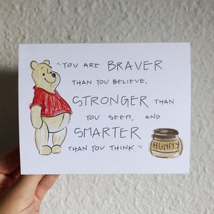 Disney Greeting Card / Encouraging Card / Happy Greeting Card / Winnie the Pooh Card