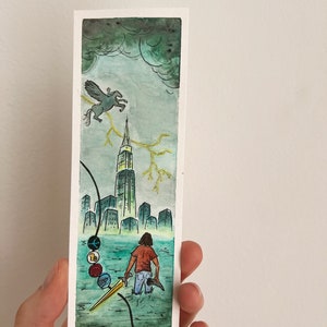 Percy Jackson Bookmark / Percy Jackson and the Olympians Bookmark / Percy Jackson Watercolor Bookmark / Watercolor Bookmark / Bookmark