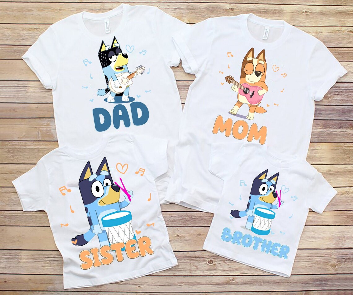 BLUEY Family Shirt Bluey Birthday Shirt Bluey Shirt Kids Etsy