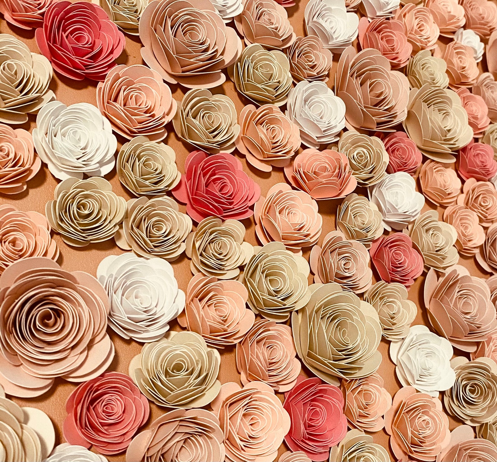 Rolled Paper Flowers Loose Flowers DYI Project Party Etsy