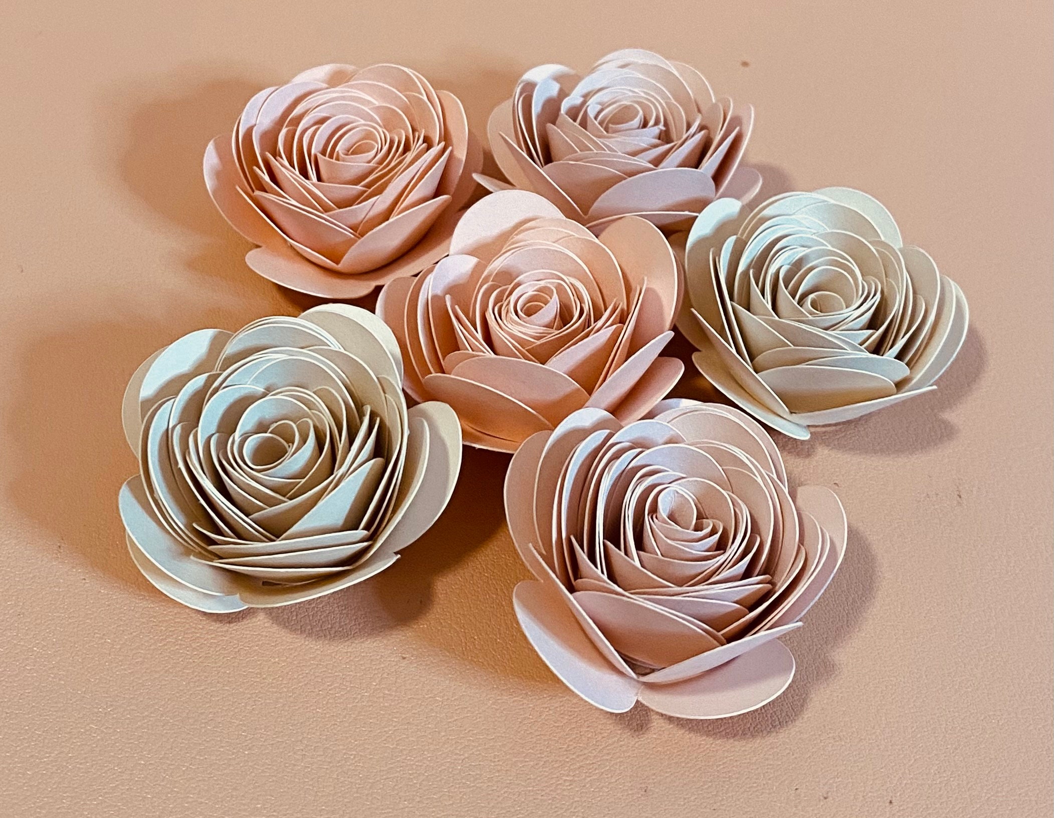 Rolled Paper Flowers Loose Flowers DYI Project Party Etsy