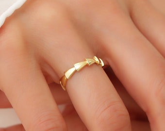 14k Serpent Full Eternity Band Ring, Dainty Snake Band Ring Real Gold, Serpent Ring, Animal Stacking Ring, Index Finger Ring, Gift for Women