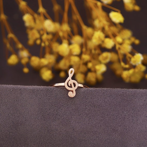 Little Note Series – Treble clef (925 sterling silver ring) - C percent  jewelry - Shop C percent handmade jewelry General Rings - Pinkoi