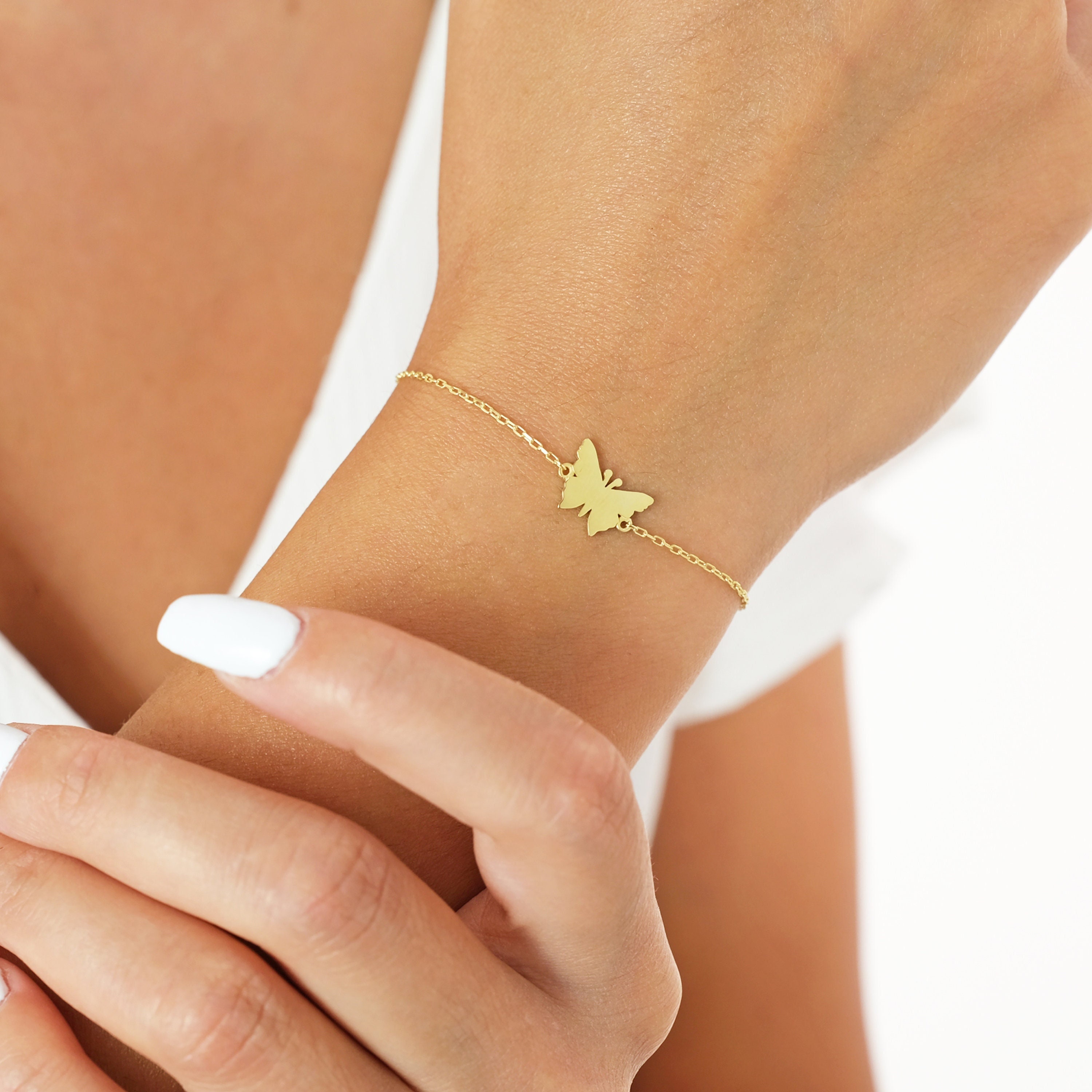 Butterfly Bracelet Gold Vermeil / 8