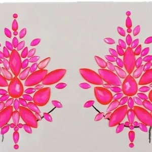 Neon Pink UV Black Light Nipple Cover - Rave Ready Neon Pastie Accessory