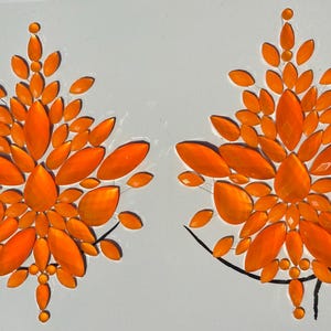 Neon Orange UV Black Light Nipple Cover - Rave Ready Neon Pastie Accessory