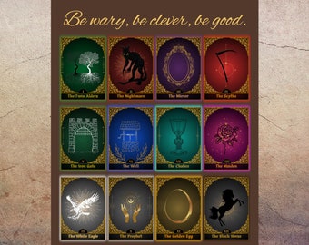 Providence Cards Poster - One Dark Window, Two Twisted Crowns