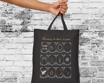 Providence Card Tote Bag - One Dark Window Two Twisted Crowns