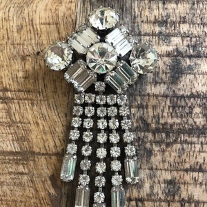 Spilla/spilla con strass vintage London Blitz Kids anni &#39;80